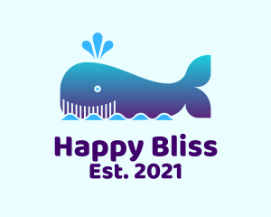 Happy Whale Sea logo design