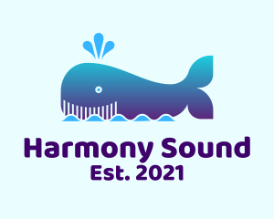 Theme Park - Happy Whale Sea logo design