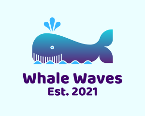 Happy Whale Sea logo design