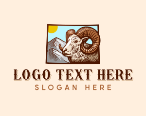 Grand Mesa - Mountain Ram Colorado logo design