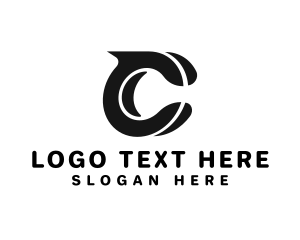 Black And White - Minimalist Modern Letter C logo design