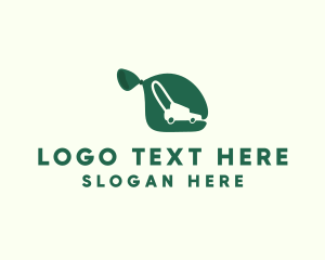 Home Cleaning - Garbage Bag Lawnmower logo design
