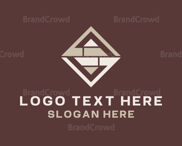 Modern House Flooring Tile Logo