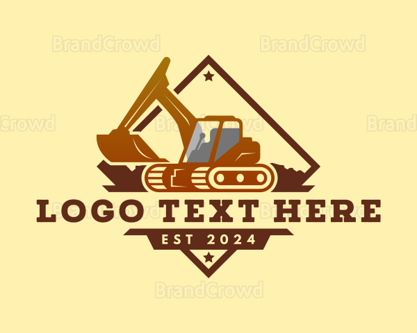 Backhoe Industrial Excavator Logo