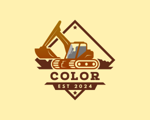 Industrial - Backhoe Industrial Excavator logo design