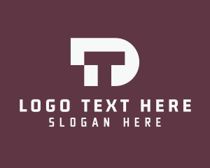 Letter Rp - Simple Tech Firm Letter TD logo design