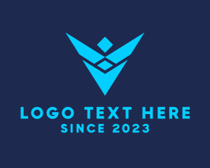 Agency - Embrace Person Letter V logo design