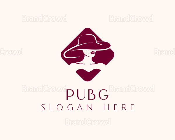 Woman Fashion Hat Logo