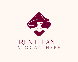 Woman Fashion Hat Logo