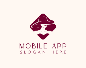 Woman Fashion Hat Logo