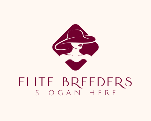 Woman Fashion Hat logo design