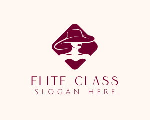 Woman Fashion Hat logo design