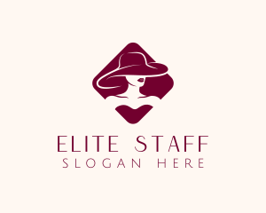 Woman Fashion Hat logo design