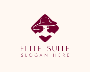 Woman Fashion Hat logo design