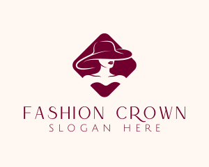 Woman Fashion Hat logo design