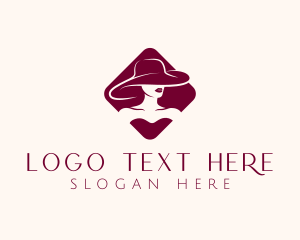 Woman Fashion Hat Logo