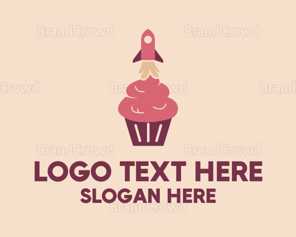 Pink Rocket Cupcake Logo