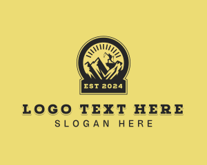 Mountain Biking - Mountain Hiking Adventure logo design