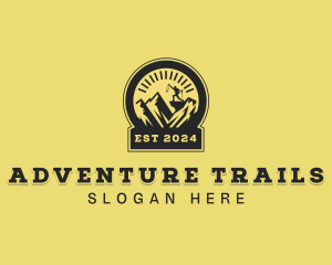 Mountain Hiking Adventure logo design