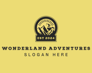 Mountain Hiking Adventure logo design