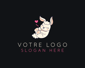 Cute Sleeping Bunny Logo