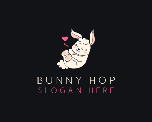 Cute Sleeping Bunny logo design