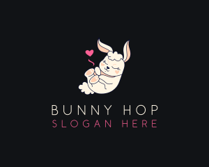 Bunny - Cute Sleeping Bunny logo design