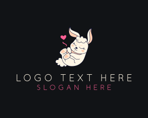 Cute Sleeping Bunny Logo