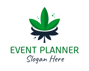 Marijuana Leaf Plant  Logo