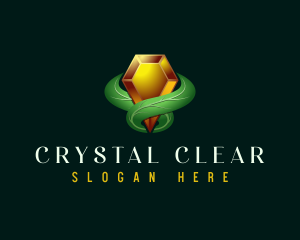 Crystal - Natural Crystal Gem logo design