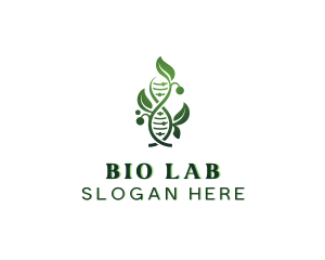 Biology - Leaf Scientist Dna logo design