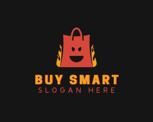Purchase - Flame Shopping Bag Mall logo design