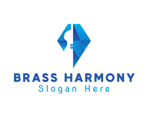 Elegant Violin Diamond logo design