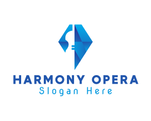 Opera - Elegant Violin Diamond logo design