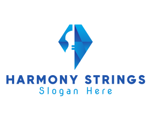 Elegant Violin Diamond logo design