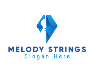 Violin - Elegant Violin Diamond logo design