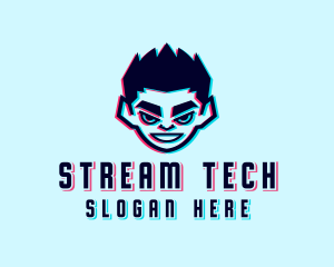 Streamer - Game Streamer Boy logo design