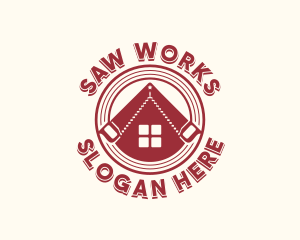 Carpentry Saw Woodworks logo design