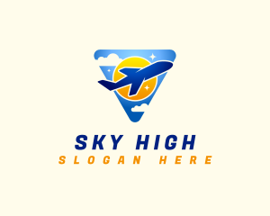 Airplane Sky Travel logo design