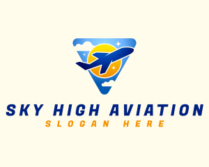 Airplane Sky Travel logo design