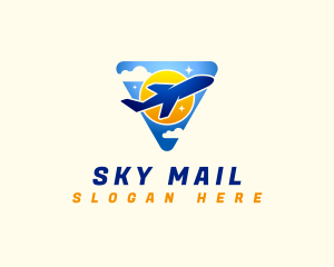 Airplane Sky Travel logo design