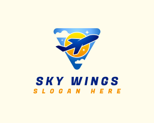 Airplane Sky Travel logo design