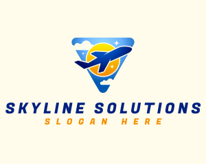 Airplane Sky Travel logo design