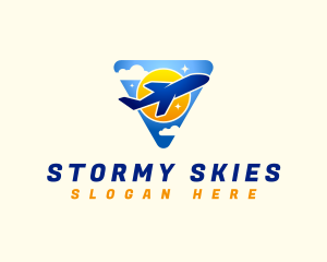 Airplane Sky Travel logo design
