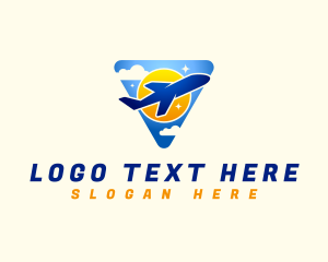 Aircraft - Airplane Sky Travel logo design
