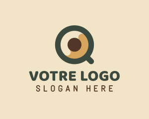 Latte - Coffee Beverage Letter Q logo design