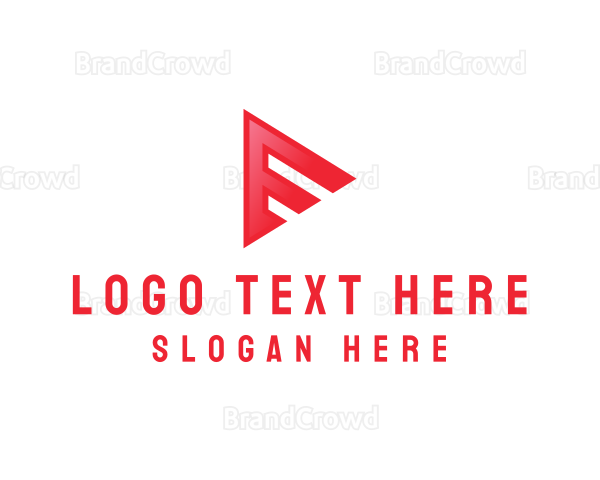 Triangle Arrow  Video Player Button Logo