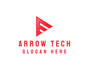 Arrow - Triangle Arrow  Video Player Button logo design