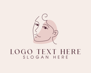 Relaxation - Beauty Woman Face logo design