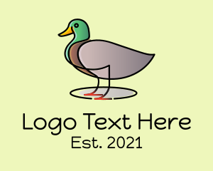 Monoline - Mallard Duck Farm logo design